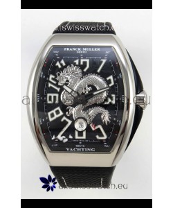 Franck Muller Vanguard Super Clone Yachting Dragon V45 Black Dial Stainless Steel Case Watch 