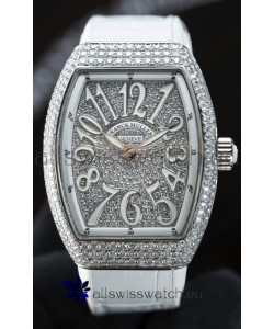Franck Muller V32 Swiss Quartz Mossanite 1:1 Replica Watch 36MM