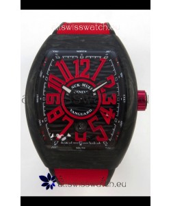 Franck Muller Super Clone Vanguard V45 Racing Carbon Watch in Nylon Strap