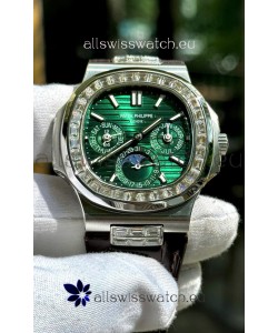 Patek Philippe Nautilus 5740 Perpetual Calendar Stainless Steel Green Dial Swiss Replica Watch