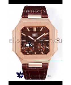 Patek Philippe Cubitus 5822 Rose Gold Casing Brown Dial Swiss Replica Watch