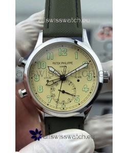 Patek Philippe Complications 5524R Calatrava Rose Gold Brown Dial Watch 