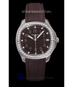 Patek Philippe Super Clone Aquanaut Stainless Steel Brown Dial 38.5MM Watch 