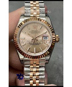 Rolex Datejust Super Clone Green Dial 2 Tone Rose Gold - Gold Dial Watch 28MM