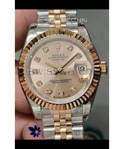 Rolex Datejust Super Clone Green Dial 2 Tone Rose Gold - Gold Dial Watch 28MM