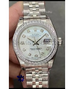 Rolex Datejust Super Clone Mother of Pearl Dial Steel Casing Watch 28MM