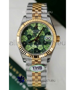 Rolex Datejust Cal.3235 Movement Super Clone 2 Tone Yelow Gold 31MM Motif Dial Watch 