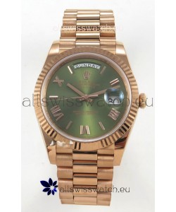 Rolex Day Date Super Clone Green Dial 40MM 220 Grams Swiss Replica watch 