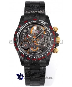 Rolex Daytona Blaken Black Carbon 1:1 Swiss Mirror Replica Skeleton Dial Cal.4130 Movement