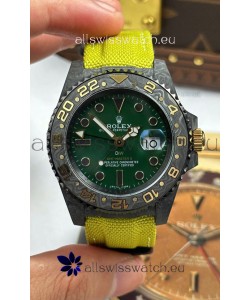 Rolex GMT Masters DiW Desert Carbon Casing Swiss Replica Watch Green Dial 