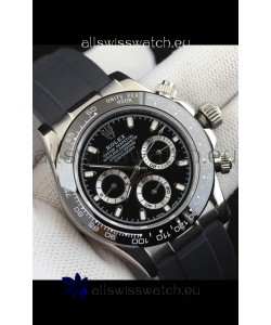 Rolex Daytona Japanese Movement Steel Casing Replica Watch in Black Dial