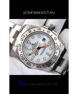 Rolex Explorer II Japanese Movement Replica Watch in Steel Casing White Dial