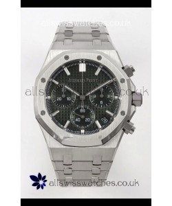 Royal Oak Chrono 26240 Green Dial FREE SPRUNG MVMNT Steel Caing Super Clone Watch 
