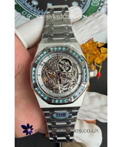 Royal Oak Openworked 15412BC Green Sapphires Super Clone Watch