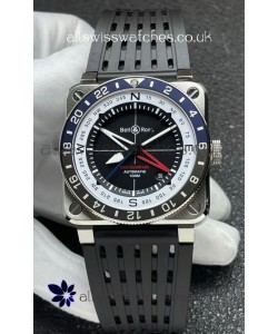Bell and Ross BR03 GMT Compass Blue/Black Bezel Swiss Replica Watch 