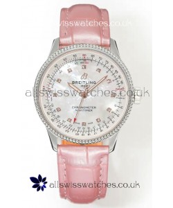 Navitimer Automatic 36 Pearl Dial Steel Casing Super Clone Watch 