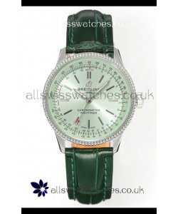 Navitimer Automatic 36 Green Dial Steel Casing Super Clone Watch 