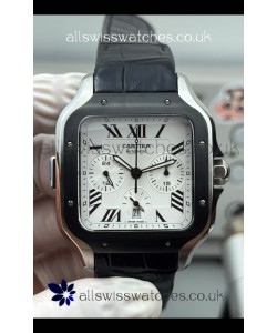 Cartier Santos XL DLC Coating White Dial 43MM Swiss Replica Watch 