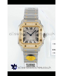 Cartier Santos Swiss Quartz 27MM Two Tone Super Clone Watch