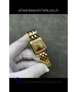 PANTHERE de Cartier 27MM Gold Diamonds Dial Super Clone Watch 
