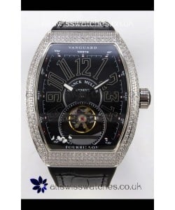 Franck Muller V45 Tourbillon Stainless Steel Diamonds Super Clone Watch 