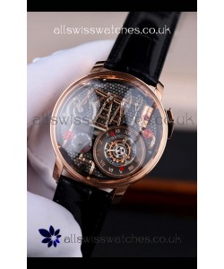 Jacob & Co Oil Pump Rose Gold Japanese Automatic Movement Watch 