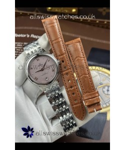 Omega De Ville Automatic 34MM Sandblasted Pink Dial Super Clone Watch 