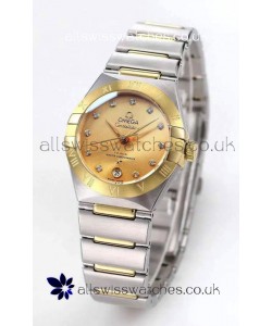 Omega Constellation 29MM Two Tone Yellow Gold Dial Automatic Super Clone Watch 