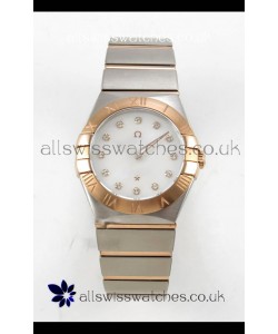Omega Constellation 28MM Two Tone Rose Gold Pearl Dial QUARTZ Super Clone Watch 