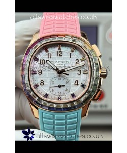Patek Philippe Aquanaut 7968 Rose 2 Tone Strap Super Clone Watch 