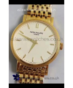Patek Philippe Calatrava 5120 Yellow Gold White Dial Super Clone Watch 