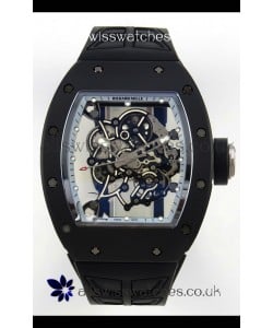 Richard Mille RM055 FREE SPRUNG MVMNT Black Ceramic Grey Inner Bezel Super Clone Watch 
