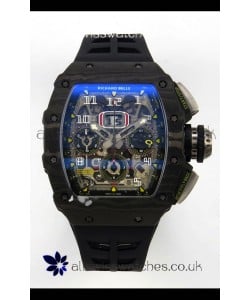 Richard Mille RM11-03 Black Carbon TPT Case Super Clone Watch 