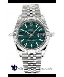 Rolex Datejust Cal.3235 Movement Green Striped Dial 41MM Super Clone Watch 