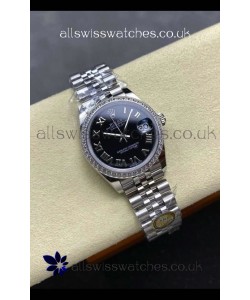 Rolex Super Clone Datejust 31MM Black Roman Dial Jubilee Super Clone Watch