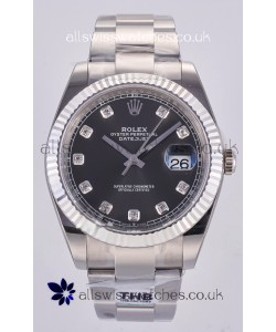 Datejust Super Clone 126334 Grey Diamonds Dial 41MM FREE SPRUNG MVMNT 3235 Watch 