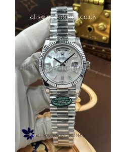 Rolex Day Date 228236 Stainless Steel Pearl Crystal Dial Super Clone Watch 