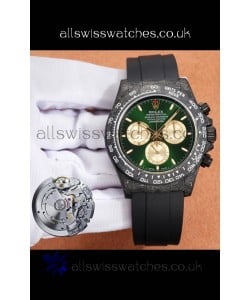 Rolex Daytona Forged Cabon Casing Green Dial Super Clone Watch 