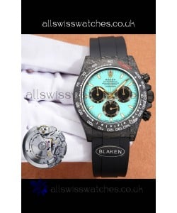 Rolex Daytona Forged Cabon Casing Tiffany Blue Dial Super Clone Watch 