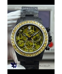 Rolex Daytona Yellow "Artisans De Genève - Poetry of Lights" Carbon Casing Super Clone Watch 