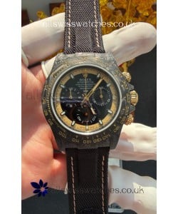 Rolex Daytona DiW Cream Invert Gold Carbon Fiber Super Clone Watch 