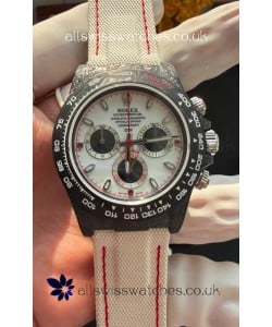 Rolex Daytona DiW Black Carbon Fiber Speedster White Dial Super Clone Watch 