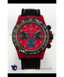 Rolex Daytona DiW Iron Man Red Carbon Super Clone Watch 