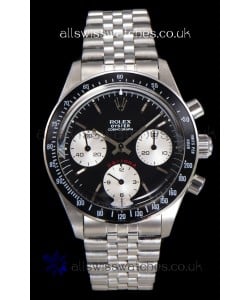 Rolex Daytona Paul Newman 37MM Black Dial Manual Wind Super Clone Watch 