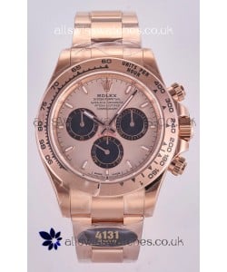Rolex Daytona 126505 Rose Gold Dial Stick Markers FREE SPRUNG MVMT Super Clone Watch 