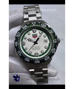 Tag Heuer Formula 1 White Dial Green Bezel Japanese Replica Watch 