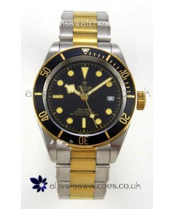 Tudor Black Bay 41 Two Tone Yellow Gold Black Dial Super Clone Watch 