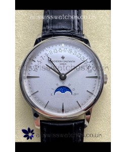 Vacheron Constantin Patrimony Moonphase Stainless Steel Steel Dial Swiss Replica Watch 